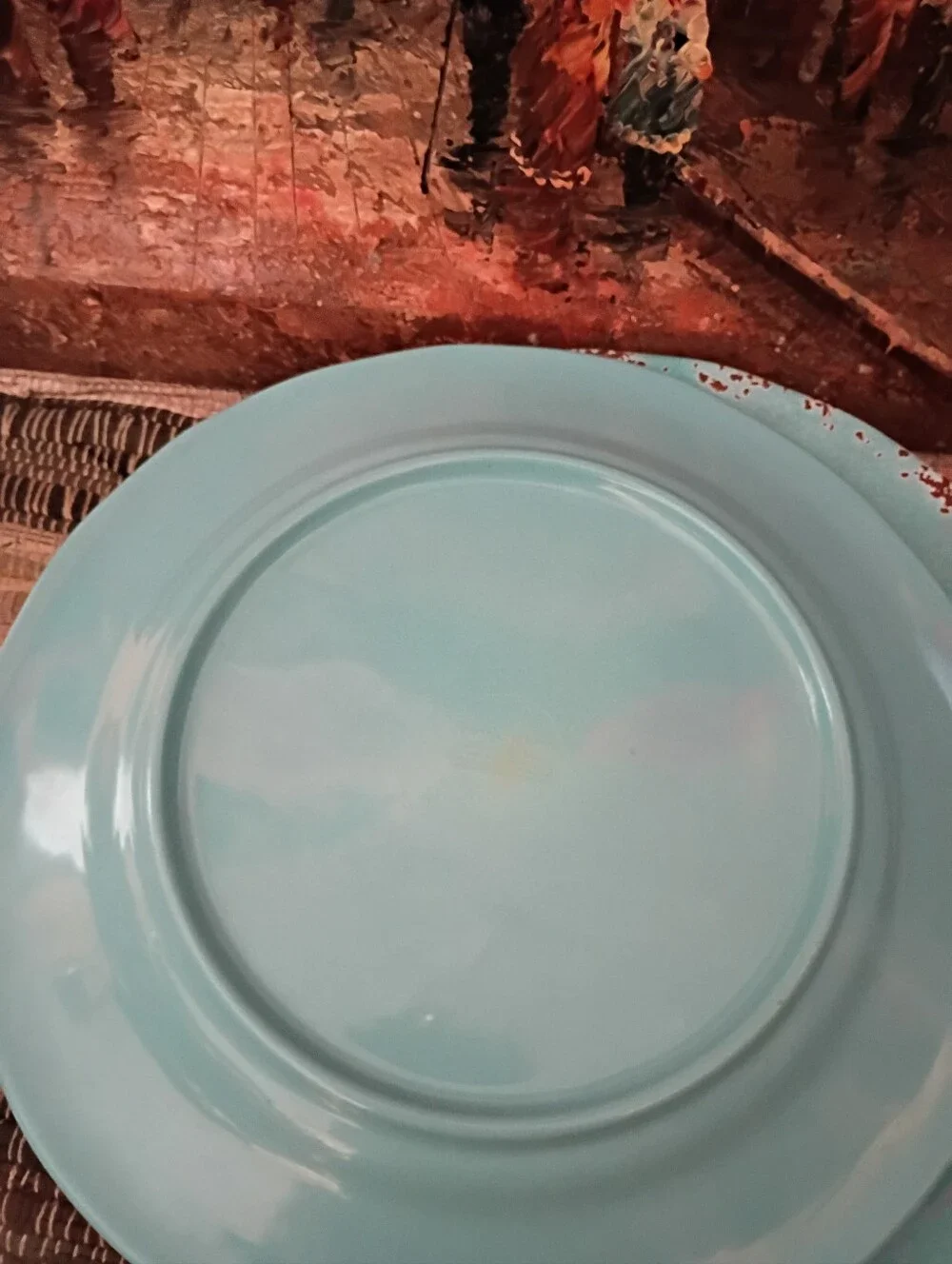 Tommy Bahama -5 Handcrafted Turquoise Ceramic Decorative Plate - Home Art Accent - Picture 5 of 6